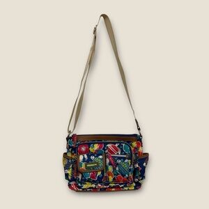 Lily Bloom Turtle Power Colorful Floral Crossbody Bag